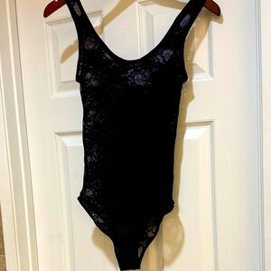 American Apparel - Classic Black Lace Bodysuit (vintage), size medium.